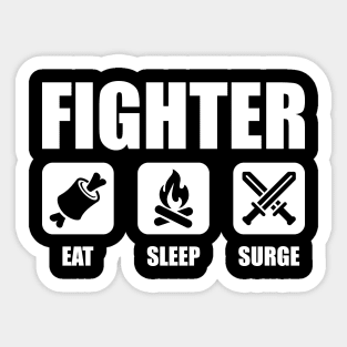 FIGHTER Eat Sleep Surge Sticker